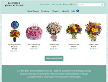 Tablet Screenshot of caldwellsfloralelegance.com